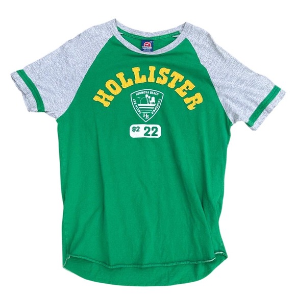 Hollister Other - Hollister Coastal Classics Green Gray Raglan T-Shirt Size Medium